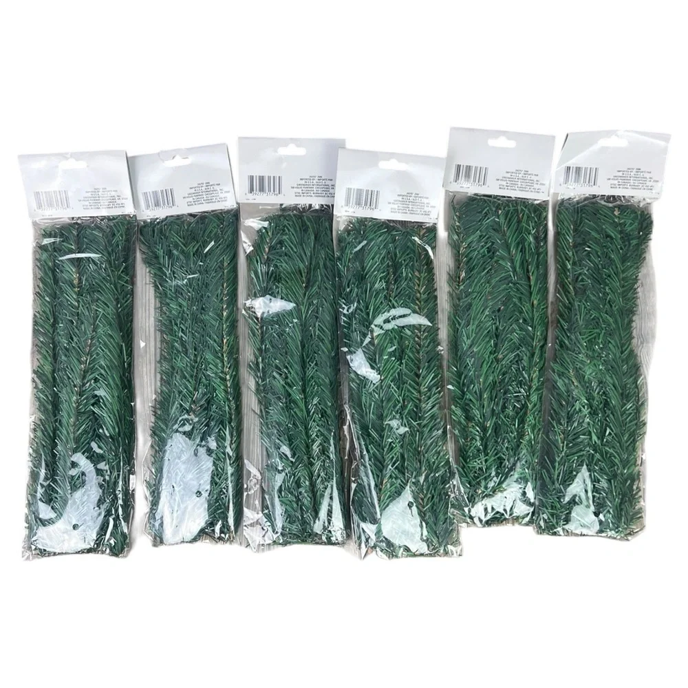 Wired Garland Ties Flexible Swags 12” GREEN 12 Ties Lot Of 6 Packs 72 Ties!